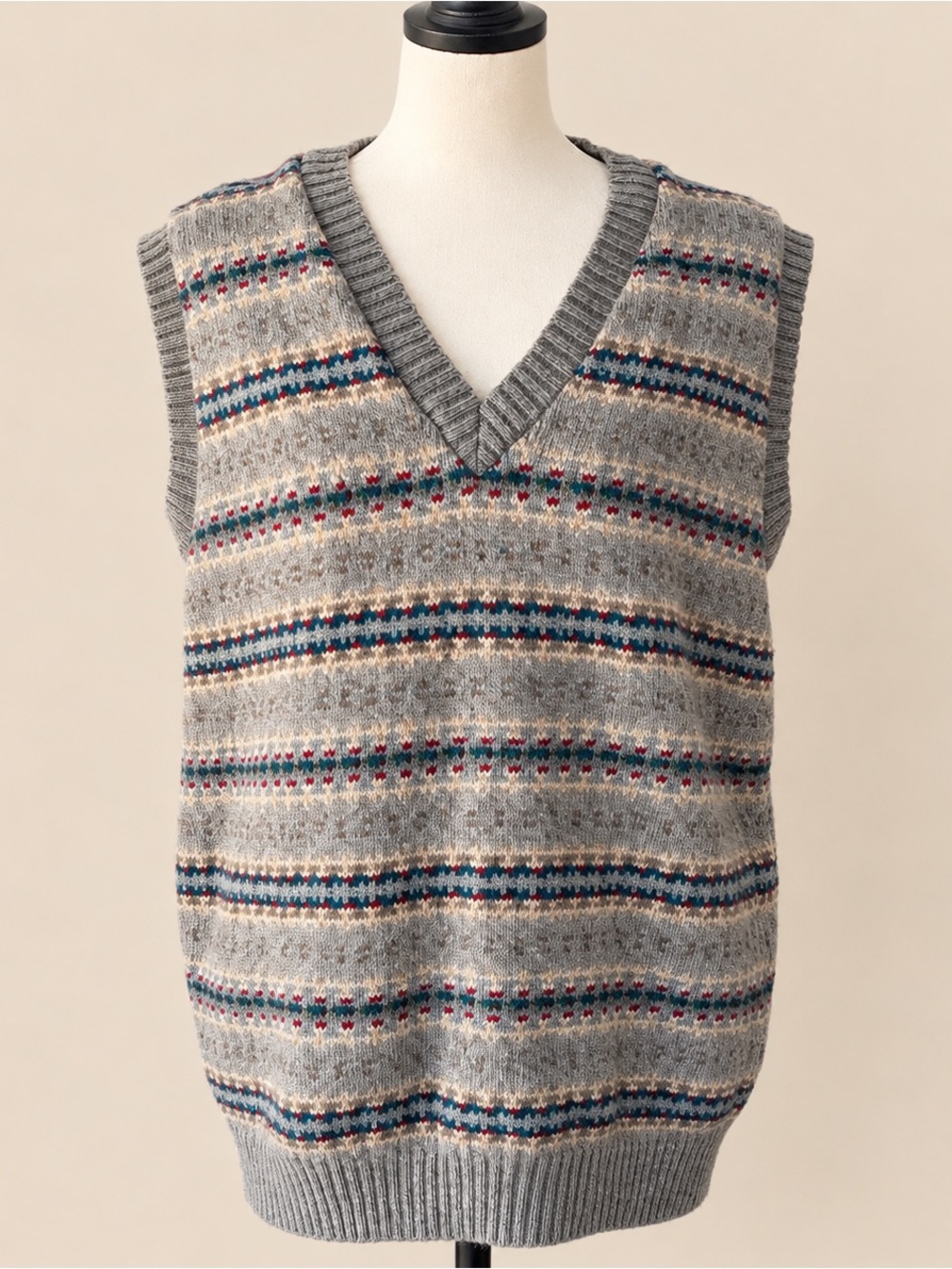 80s Vintage GrandpaCore L L Bean Wool Vest Made in UK L